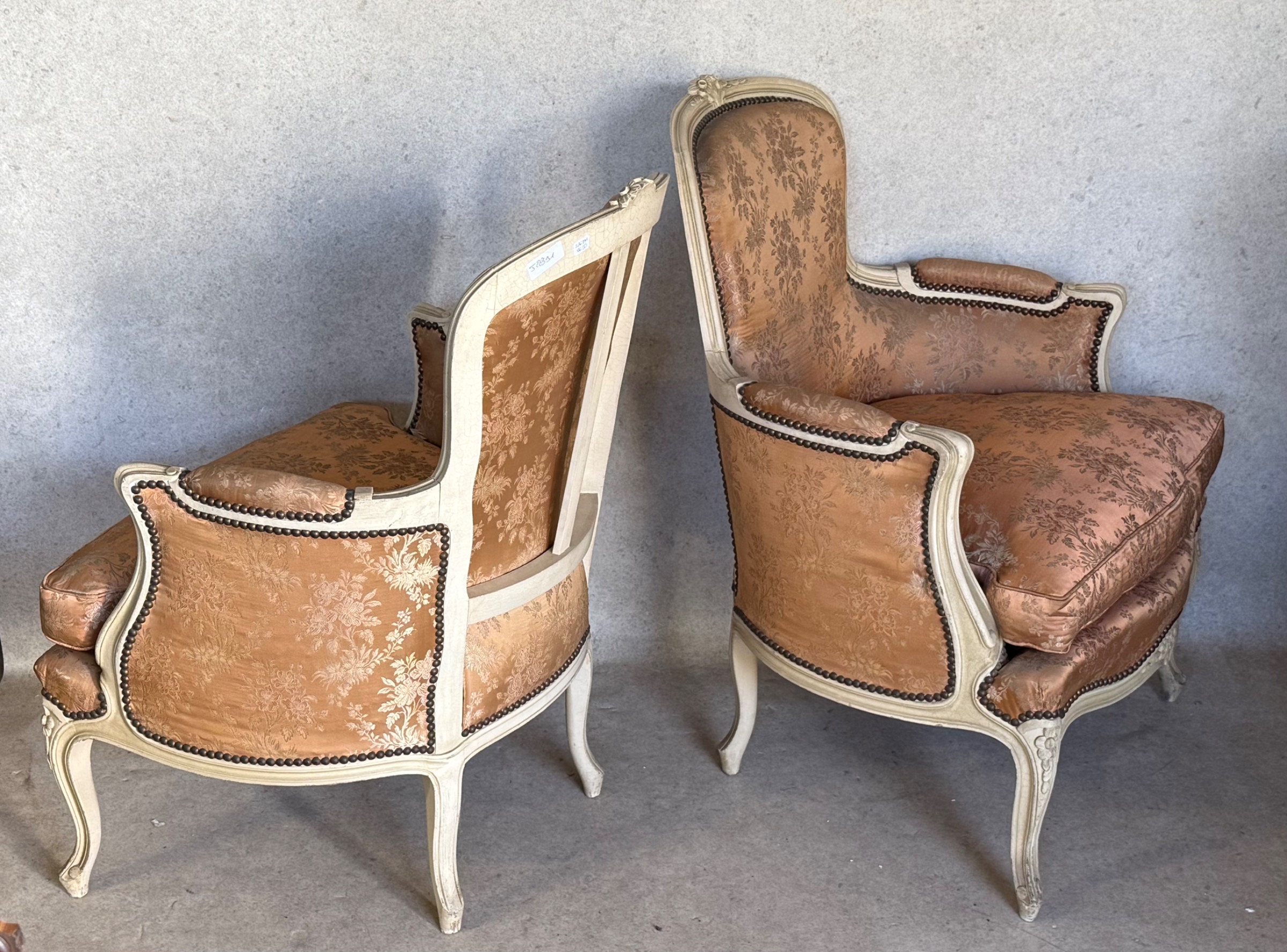A Pair of French Bergere Armchairs A Pair of French Bergere Armchairs